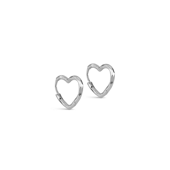 Enamel Organic Heart small øreringe m hjerte E413SM
